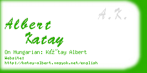 albert katay business card